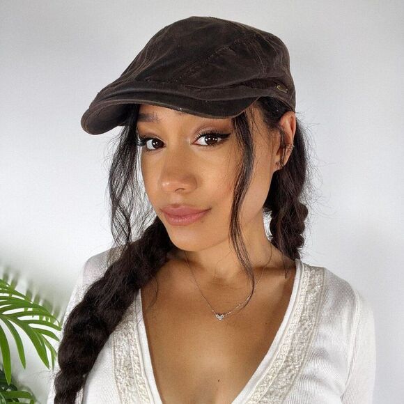 Vintage Stetson Brown Unisex Retro Classy Preppy Cotton Newsboy Flat Cap / Large - Picture 6 of 7